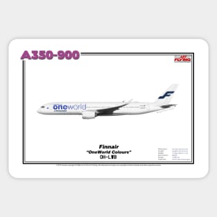 Airbus A350-900 - Finnair "Oneworld" (Art Print) Sticker